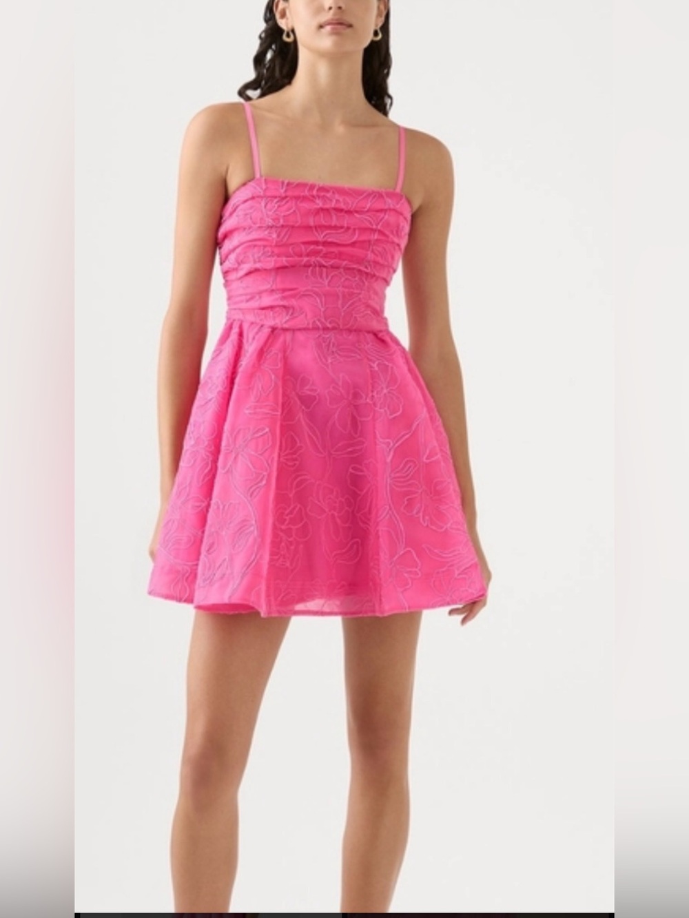 Aje Evangeline Cornelli Lace Mini Dress Protea Pink Size 4 Pristine